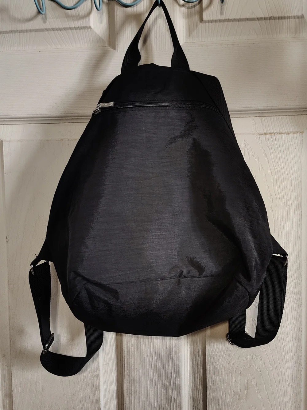 90s Baggallini Women Black Cinch Backpack Drawstring